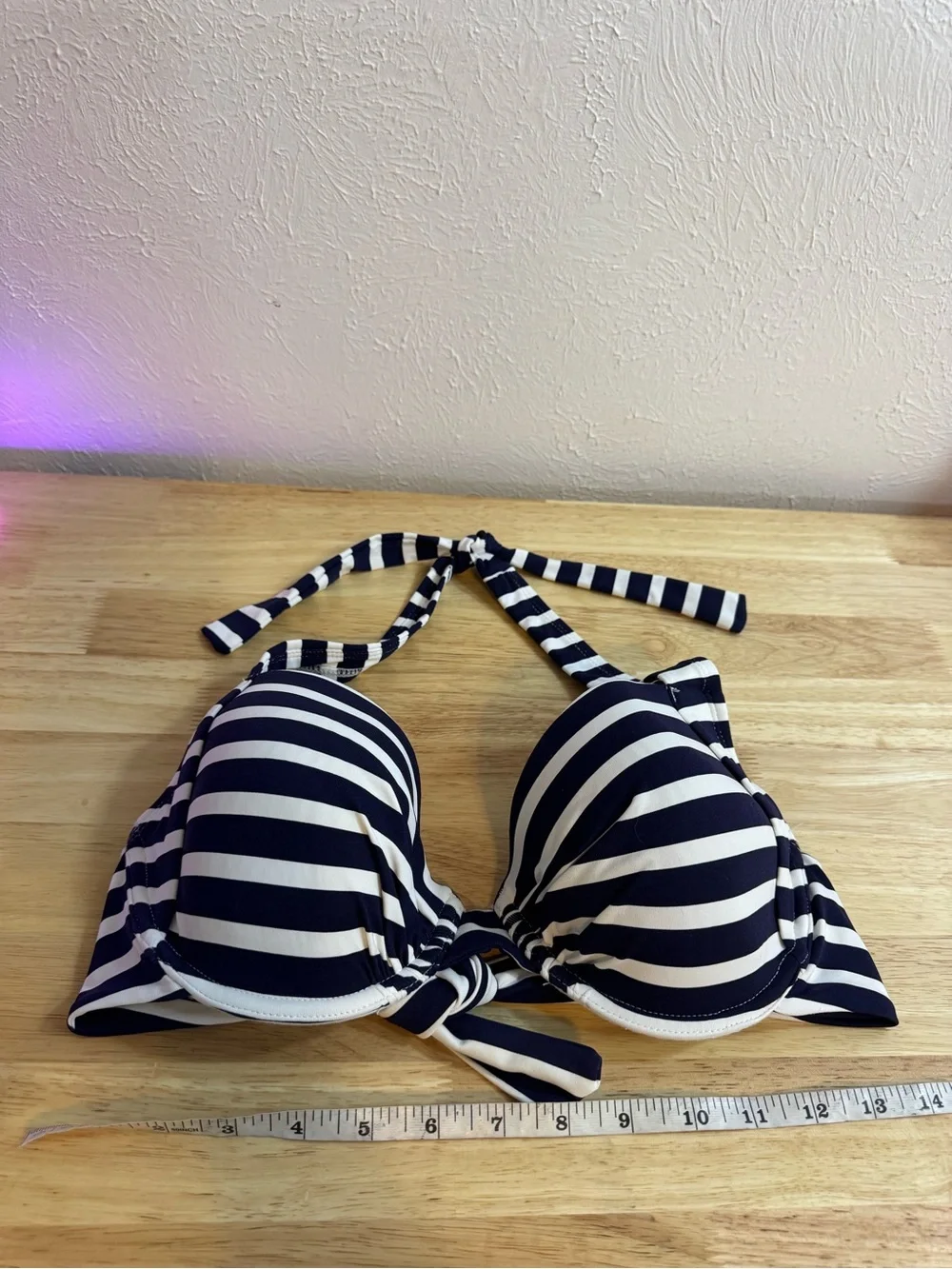 Tommy Bahama Structured Halter Striped Bikini Top